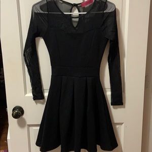 Boohoo mesh top long sleeve dress